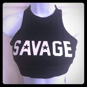 Savage high neck sports bra Size M